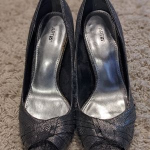 Silver Apt9 heels